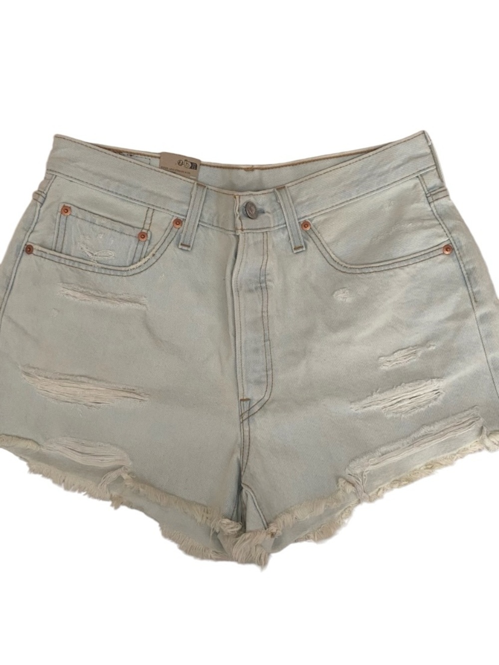 NWT LEVIS 501 CUTOFF LIGHT WASH DENIM SHORTS SIZE 31
